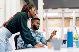 African Coworkers in the Office